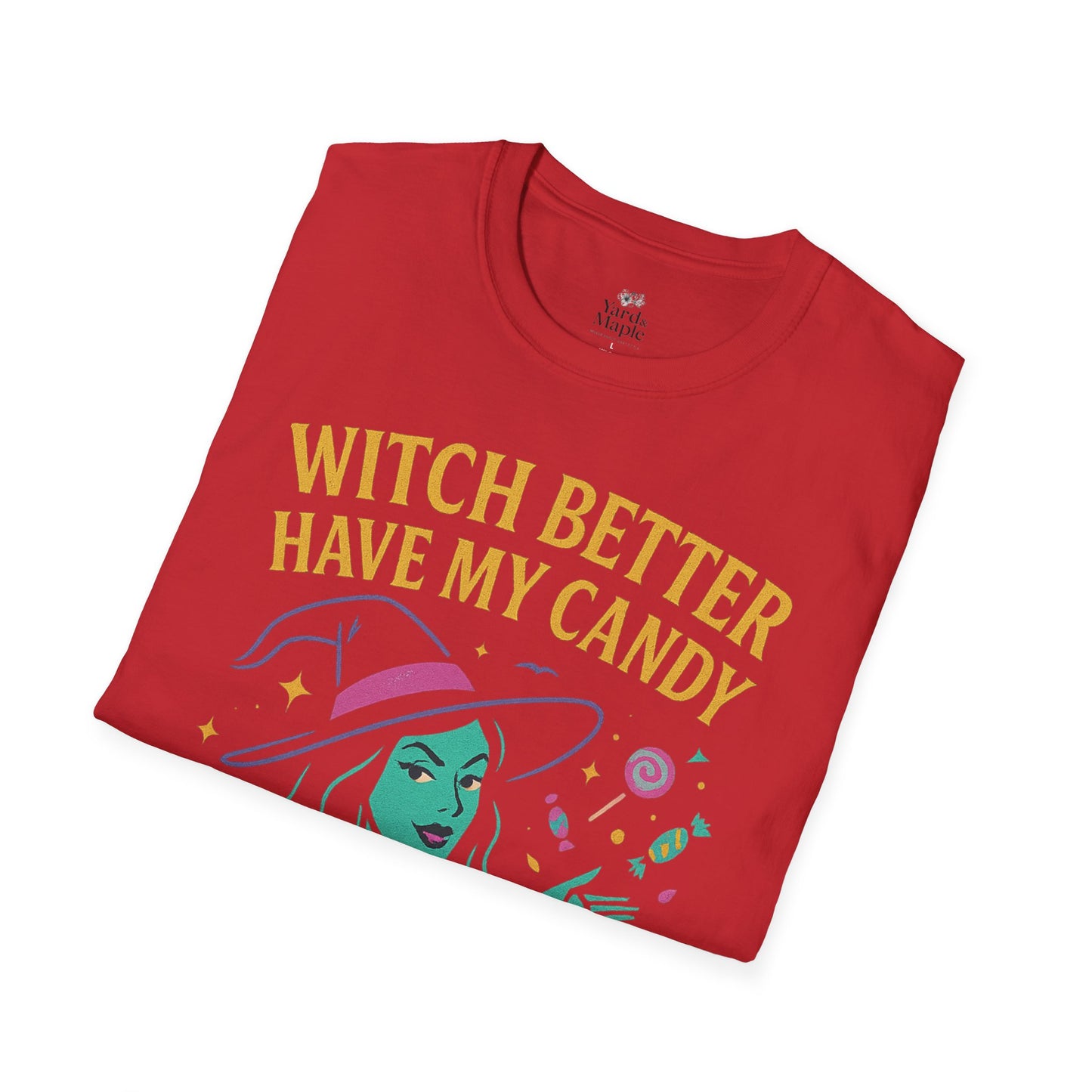Witchy Candy T-Shirt, Halloween Apparel, Funny Halloween Shirt, Unisex Graphic Tee, Sweet Tooth Gift, Witch Costume Top