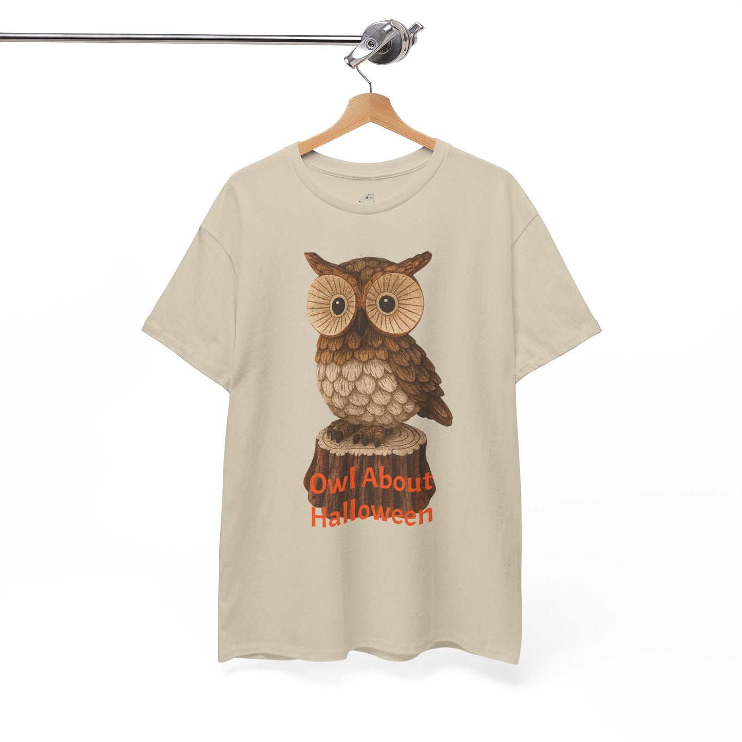 Halloween Owl Tee, Perfect for Fall Celebrations, Unisex Cotton Shirt, Cute Gift for Owl Lovers, Halloween Party Apparel, Fun Autumn Wear