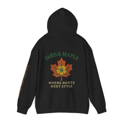 Maple Leaf & Hibiscus Hoodie, Cozy Fall Sweatshirt, Unisex Pullover for Nature Lovers, Perfect Gift for Thanksgiving, Unique Casual Wear