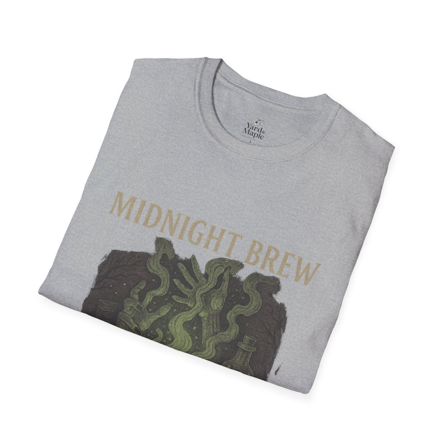 Midnight Brew Unisex T-Shirt, Witchy Tee, Halloween Apparel, Casual Wear, Fun Gift, Cozy Essentials
