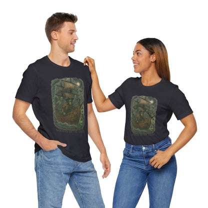 Haunted Ship Short Sleeve Tee - Spooky Halloween T-Shirt, Ghosts in the Yard Design, Unisex Shirt, Perfect for Trick or Treat, Ghost [...]