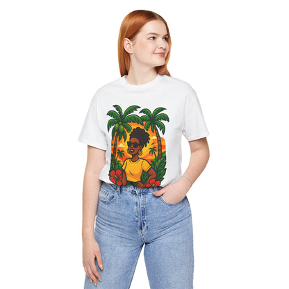 Tropical Sunset Tee - Beach Vibes, Summer Fashion, Vacation Apparel, Gift for Her, Cute Graphic Shirt