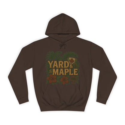 Cozy Unisex College Hoodie - Yard & Maple, Casual Wear, Student Gift, Outdoor Activity Sweater, Fall Fashion