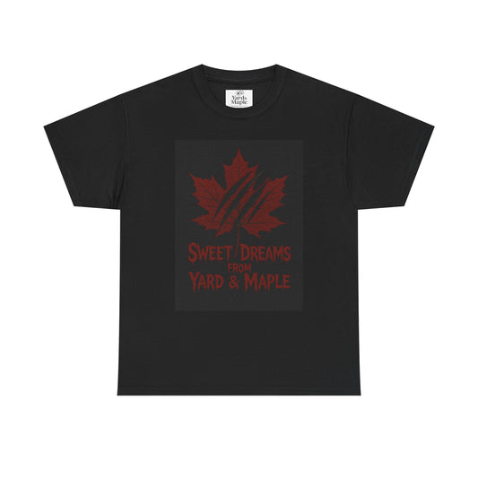 Cozy Graphic Tee with Maple Leaf Design, Casual Streetwear, Gift for Nature Lovers, Sweet Dreams Shirt, Unisex Cotton Top