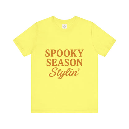Spooky Season Stylin' Unisex Tee, Halloween Shirt, Autumn Apparel, Fall Outfit, Party Wear, Casual Top