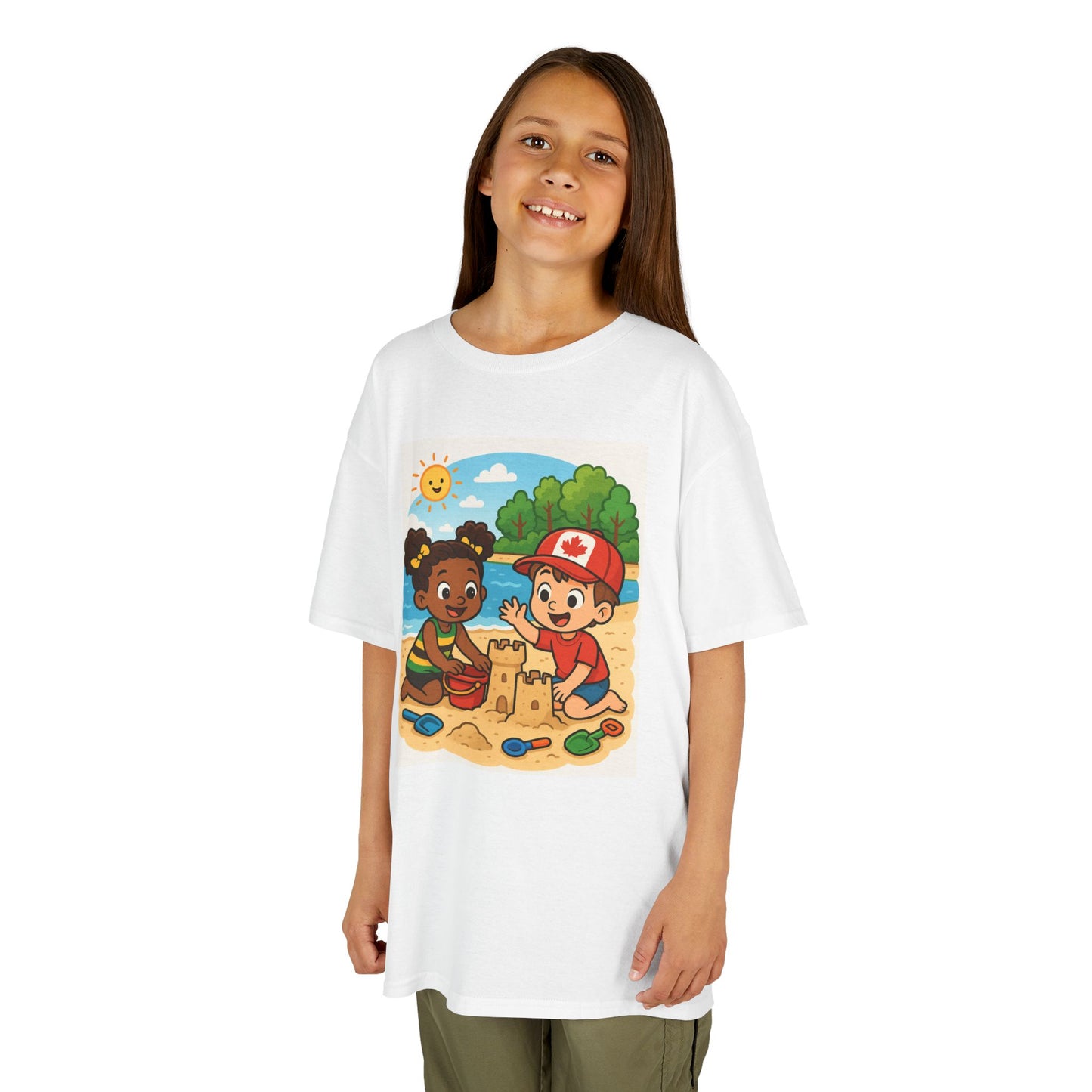 Beach Day Kids Tee, Summer Shirt, Cute Kids Apparel, Vacation Wear, Sandcastle Art Tee