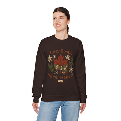 Cozy Roots Crewneck Sweatshirt: Warm Hearts Gift, Fall Fashion, Winter Apparel, Unisex Sweatshirt, Holiday Sweater