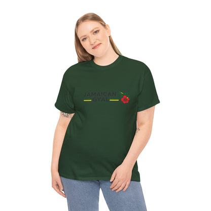 Jamaican Gyal Floral Tee - Caribbean Pride Graphic T-Shirt