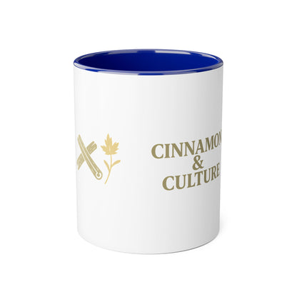 Cinnamon & Culture Accent Mug, Cozy Coffee Cup for Tea Lovers, Perfect Gift for Friends, Coffee Mug for Home, Unique Kitchen Decor