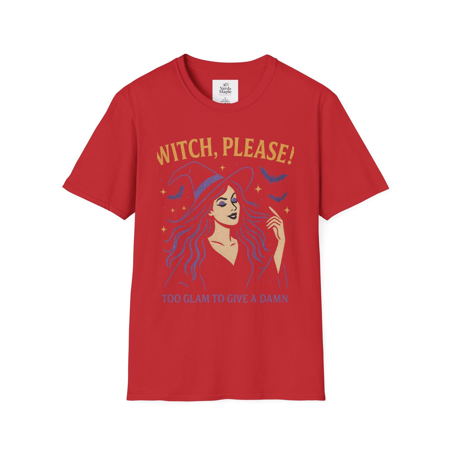 Witch Please Glam T-Shirt, Halloween Costume, Celestial T-Shirt, Gift for Her, Witchy Vibes, Boho Tee, Spooky Season Wear