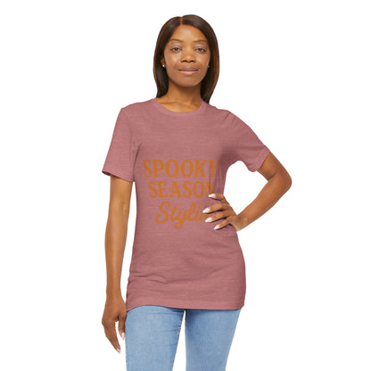 Spooky Season Stylin' Unisex Tee, Halloween Shirt, Autumn Apparel, Fall Outfit, Party Wear, Casual Top