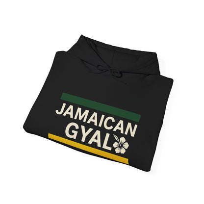 Jamaican Gyal Hoodie – Reggae Pride Pullover with Rastafarian Colors