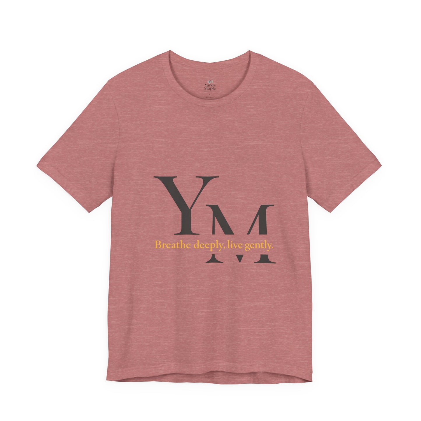 Unisex Inspirational Quote Tee - Breathe Deeply, Relaxed Fit Shirt for Mindfulness, Yoga, Gifts for Her & Him, Casual Wear, Everyday Comfort