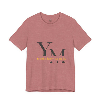 Unisex Inspirational Quote Tee - Breathe Deeply, Relaxed Fit Shirt for Mindfulness, Yoga, Gifts for Her & Him, Casual Wear, Everyday Comfort