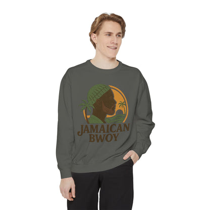 Jamaican Bwoy Sweatshirt, Cozy Unisex Pullover, Streetwear Style, Perfect Gift for Reggae Lovers, Summer Vibes Apparel, Gift for Him/Her