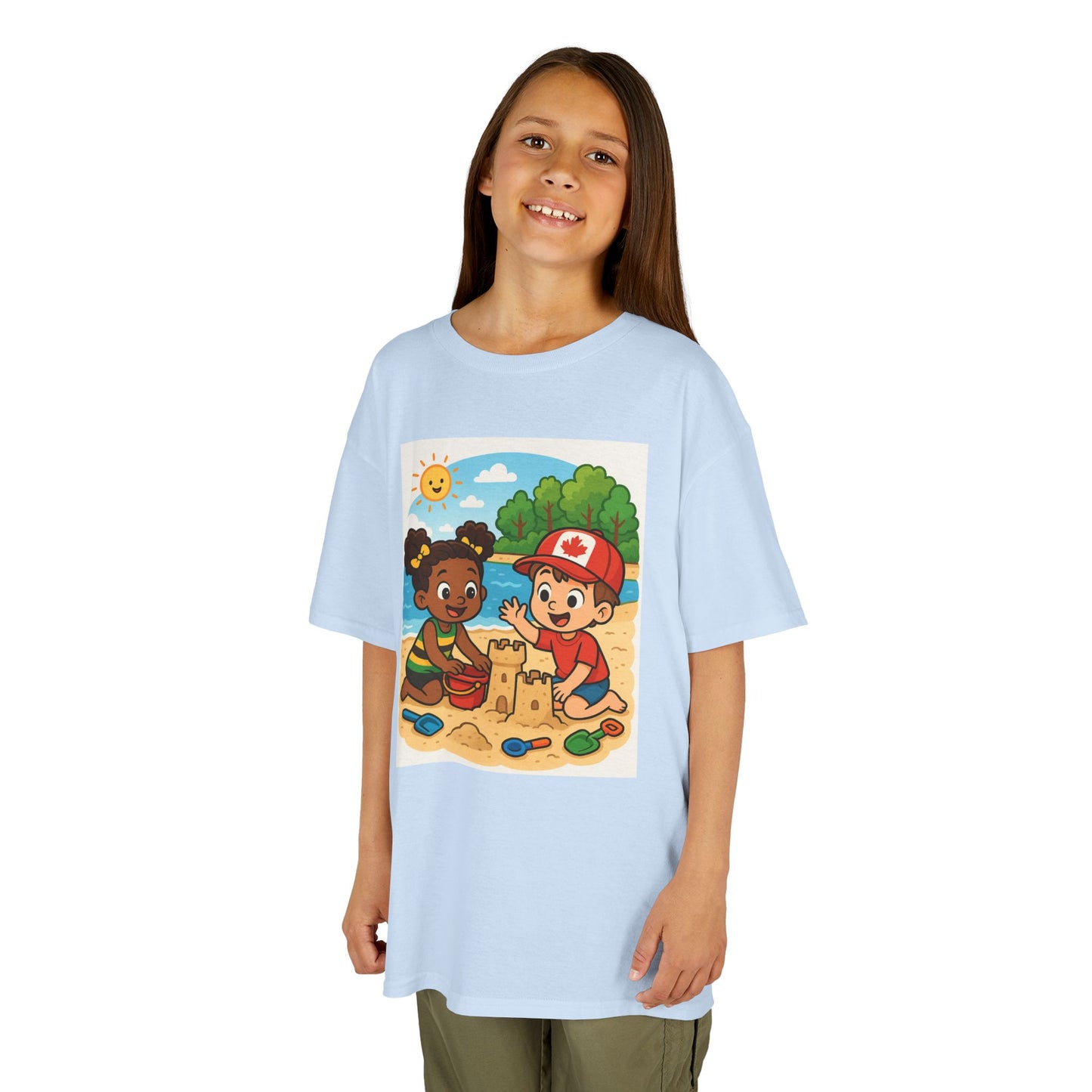 Beach Day Kids Tee, Summer Shirt, Cute Kids Apparel, Vacation Wear, Sandcastle Art Tee