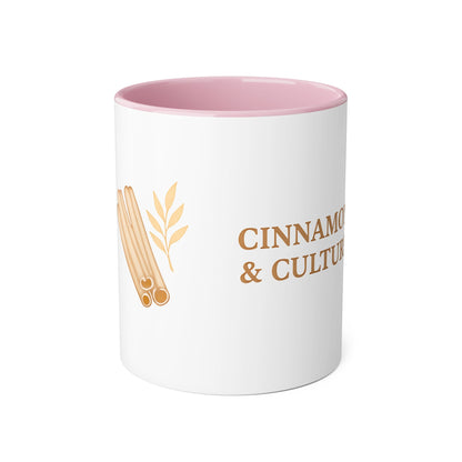 Cinnamon & Culture Accent Mug, Cozy Coffee Cup, 11oz Gift for Tea Lovers, Kitchen Decor, Warm Drink Mug, Unique Beverageware