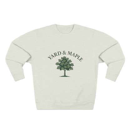 Cozy Unisex Crewneck Sweatshirt with Yard & Maple Design, Gift for Nature Lovers, Fall Fashion, Eco-Friendly Apparel, Casual Wear