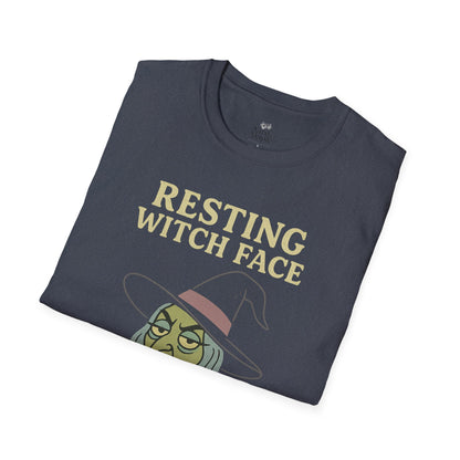 Resting Witch Face Unisex T-Shirt, Halloween Tee, Funny Witch Shirt, Gift for Her, Cute Casual Top, Spooky Season Apparel