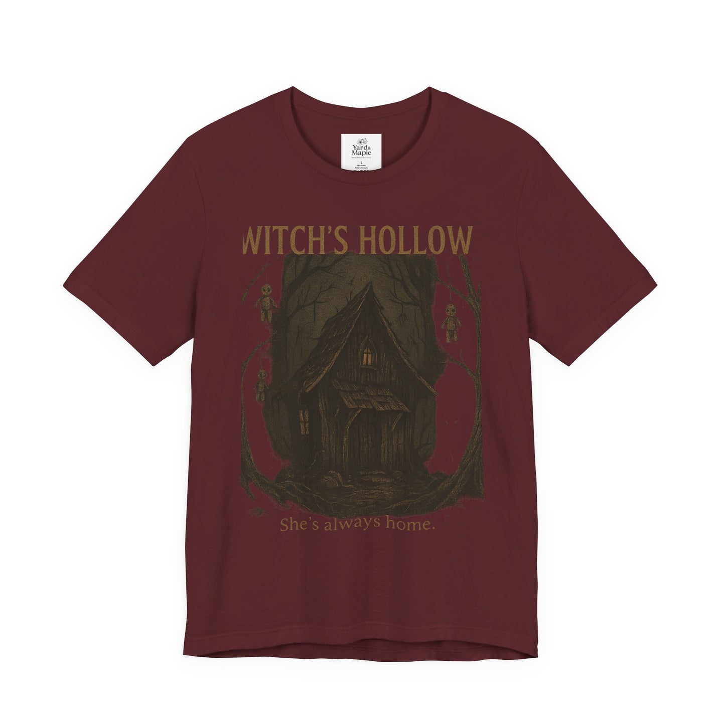 Witch's Hollow Tee, Fall Fashion, Halloween Apparel, Spooky Shirt, Gift for Witches, Unisex Graphic Tee, Cozy Autumn Wear
