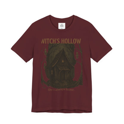 Witch's Hollow Tee, Fall Fashion, Halloween Apparel, Spooky Shirt, Gift for Witches, Unisex Graphic Tee, Cozy Autumn Wear