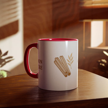 Cinnamon & Culture Accent Mug, Cozy Coffee Cup, 11oz Gift for Tea Lovers, Kitchen Decor, Warm Drink Mug, Unique Beverageware