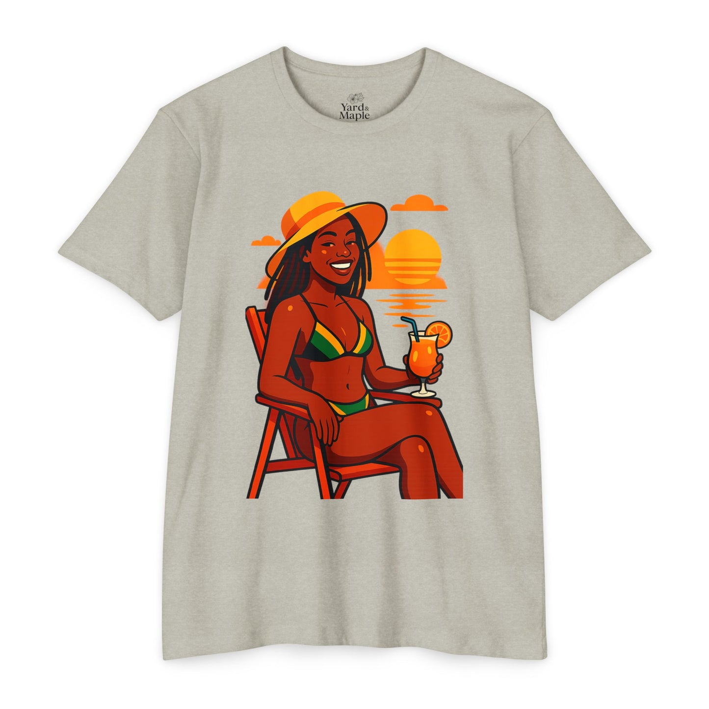 Summer Vibes T-Shirt, Beachwear, Vacation Tee, Casual Shirt, Gift for Her, Tropical Graphic T-shirt