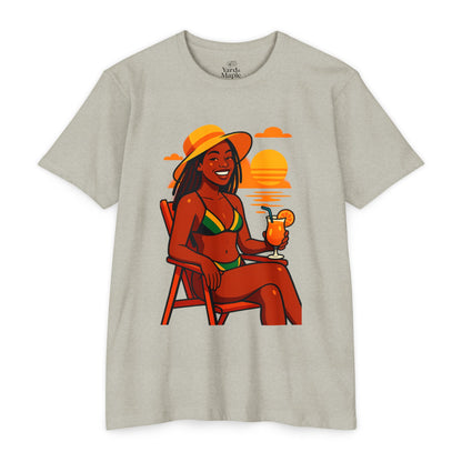 Summer Vibes T-Shirt, Beachwear, Vacation Tee, Casual Shirt, Gift for Her, Tropical Graphic T-shirt