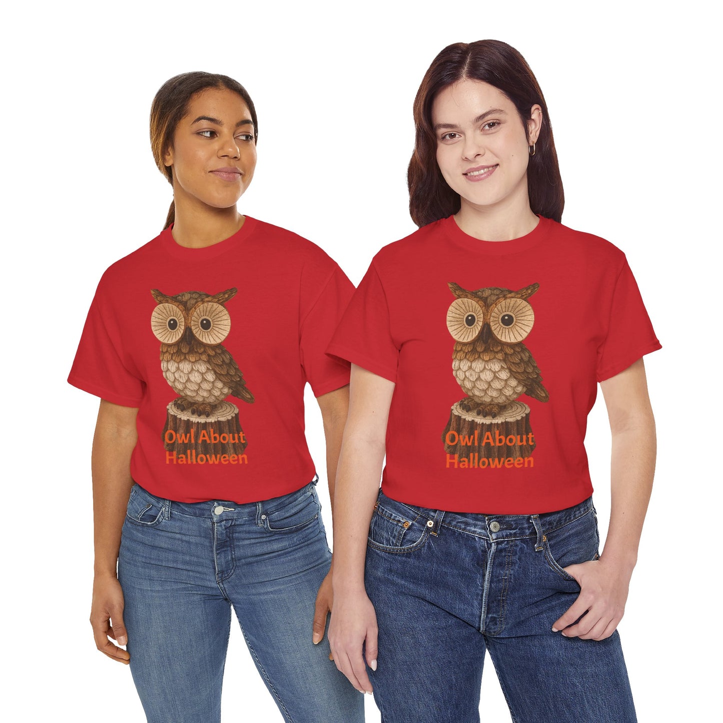 Halloween Owl Tee, Perfect for Fall Celebrations, Unisex Cotton Shirt, Cute Gift for Owl Lovers, Halloween Party Apparel, Fun Autumn Wear