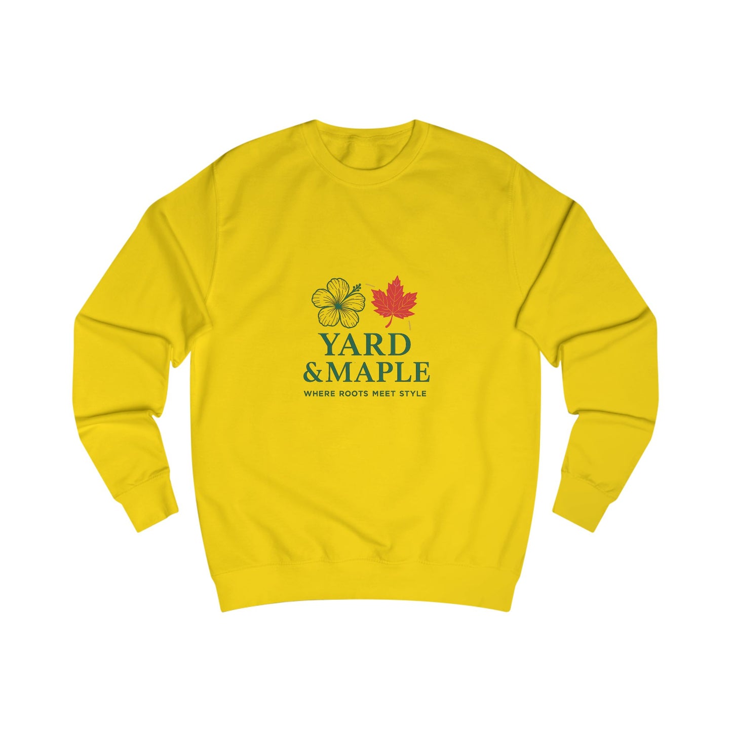 Unisex Sweatshirt with Yard & Maple Design, Cozy Fall Apparel, Perfect Gift for Nature Lovers, Autumn Style, Casual Weekend Wear