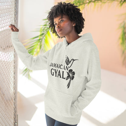 Jamaican Gyal Hoodie - Hummingbird & Hibiscus Graphic Pullover
