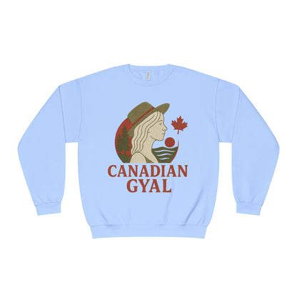 Canadian Gyal Sweatshirt, Cozy Crewneck for Fall, Perfect Gift for Canadians, Great for Thanksgiving, Casual Wear