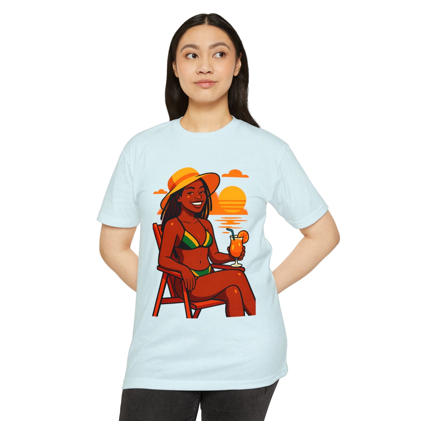 Summer Vibes T-Shirt, Beachwear, Vacation Tee, Casual Shirt, Gift for Her, Tropical Graphic T-shirt