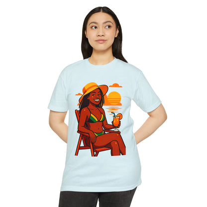 Summer Vibes T-Shirt, Beachwear, Vacation Tee, Casual Shirt, Gift for Her, Tropical Graphic T-shirt