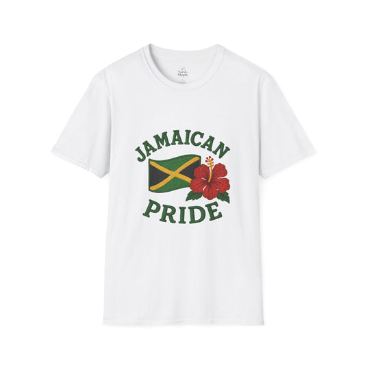 Jamaican Pride T-Shirt, Unisex Softstyle Tee, Tropical Vacation Shirt, Caribbean Pride Apparel, Festival and Celebration Wear