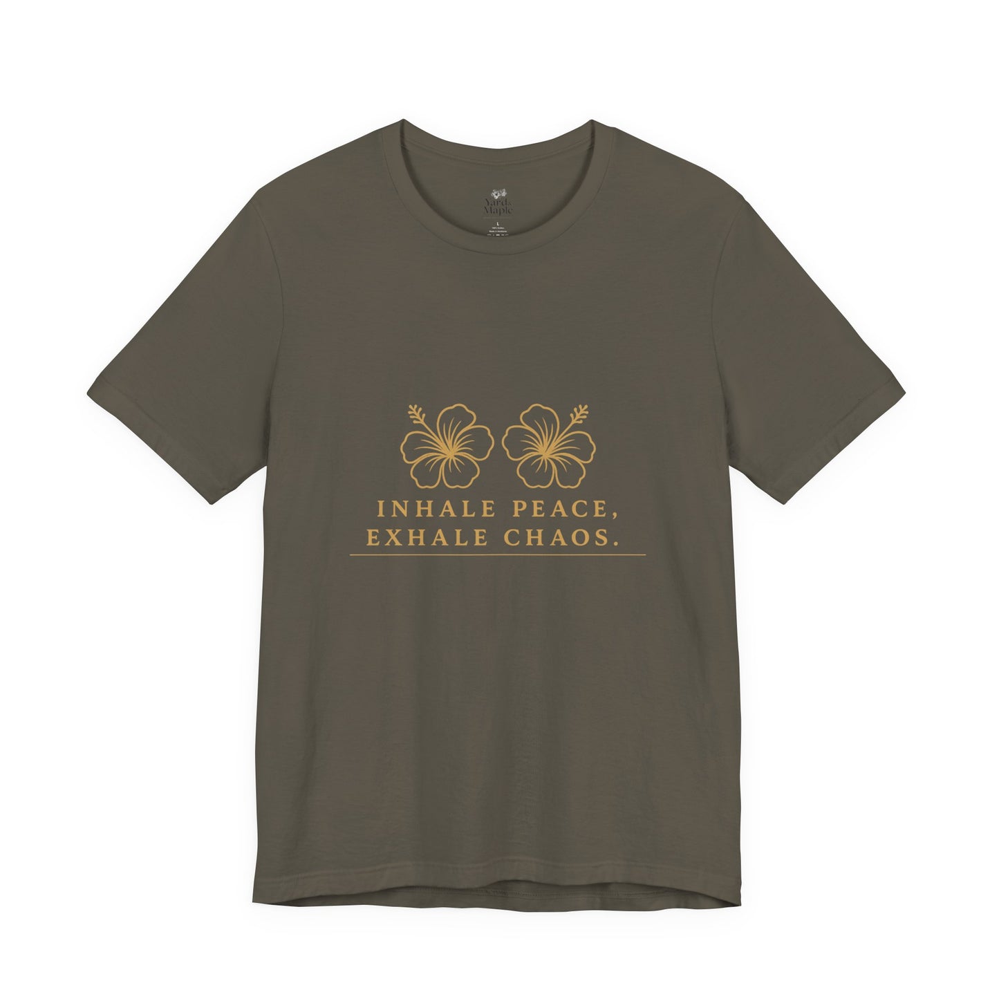 Peaceful Vibes Unisex Tee - Inhale Peace, Exhale Chaos Shirt, Relaxation T-Shirt, Meditation Top, Mindfulness Apparel