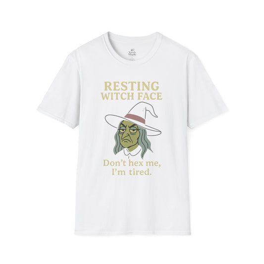 Resting Witch Face Unisex T-Shirt, Halloween Tee, Funny Witch Shirt, Gift for Her, Cute Casual Top, Spooky Season Apparel