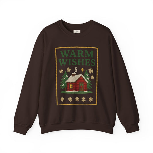 Cozy Warm Wishes Sweatshirt, Holiday Sweatshirt, Winter Fashion, Family Gathering, Gift for Her, Comfortable Crewneck