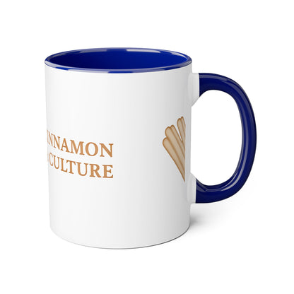 Cinnamon & Culture Accent Mug, Cozy Coffee Cup, 11oz Gift for Tea Lovers, Kitchen Decor, Warm Drink Mug, Unique Beverageware