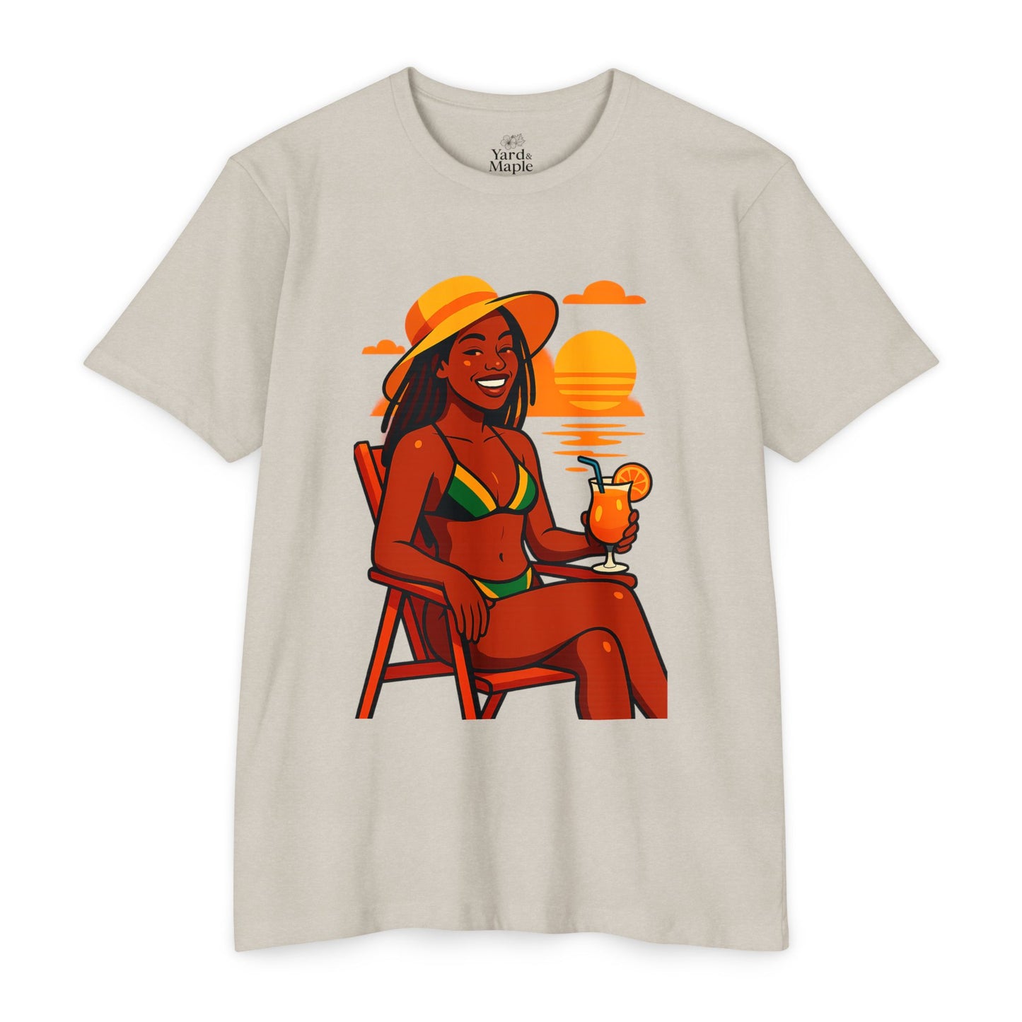 Summer Vibes T-Shirt, Beachwear, Vacation Tee, Casual Shirt, Gift for Her, Tropical Graphic T-shirt