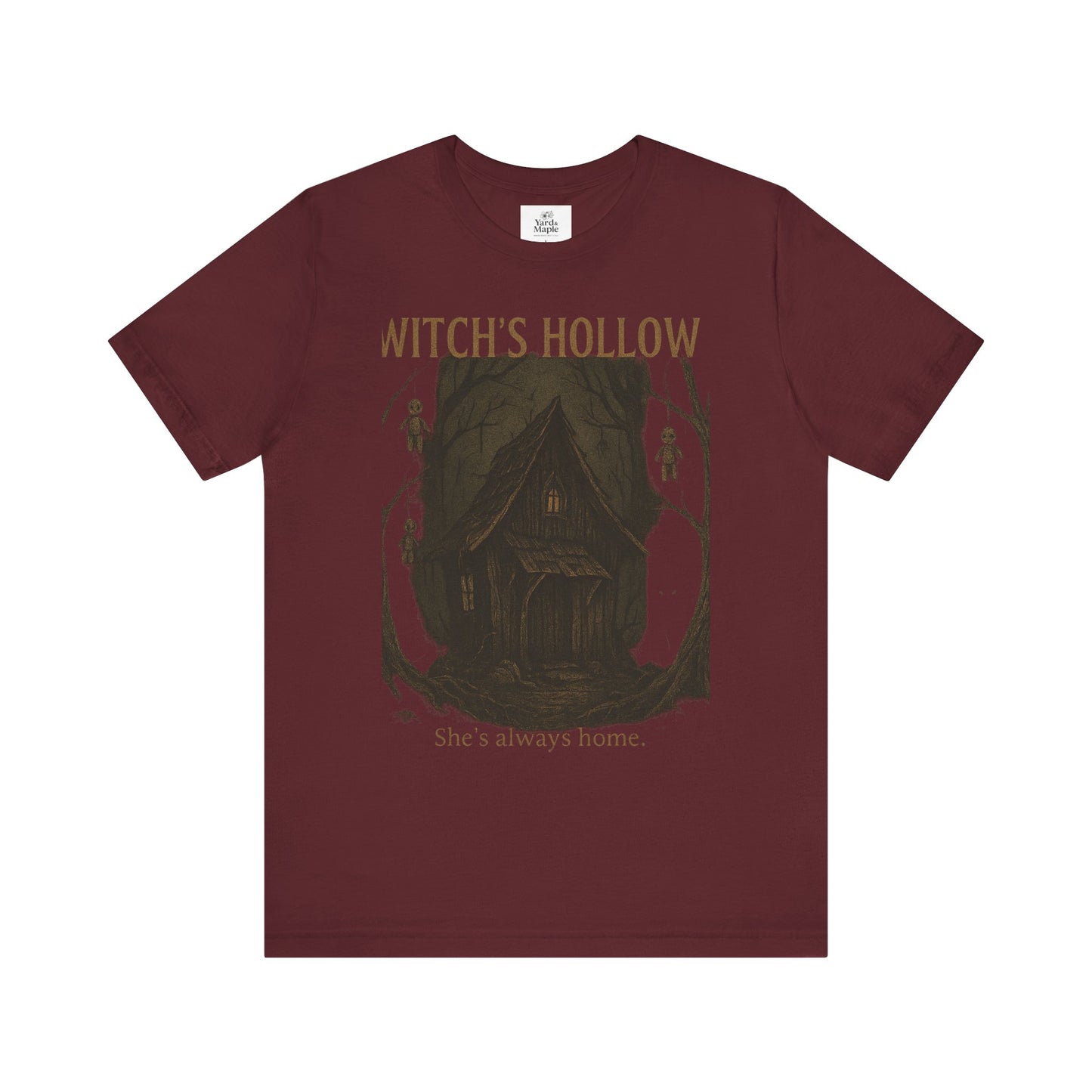 Witch's Hollow Tee, Fall Fashion, Halloween Apparel, Spooky Shirt, Gift for Witches, Unisex Graphic Tee, Cozy Autumn Wear