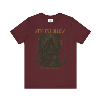 Witch's Hollow Tee, Fall Fashion, Halloween Apparel, Spooky Shirt, Gift for Witches, Unisex Graphic Tee, Cozy Autumn Wear