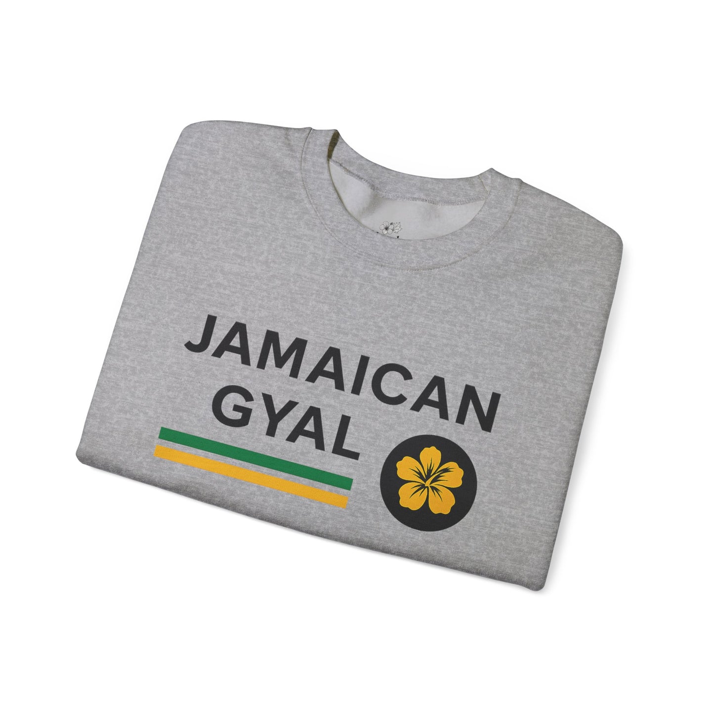 Jamaican Gyal Crewneck Sweatshirt – Reggae Flag Floral Graphic