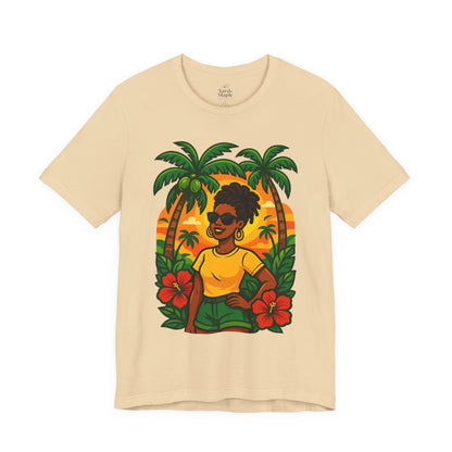 Tropical Sunset Tee - Beach Vibes, Summer Fashion, Vacation Apparel, Gift for Her, Cute Graphic Shirt