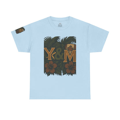 Tropical Vibes Unisex Heavy Cotton Tee, Casual Wear, Perfect for Summer, Beach Days, Gift for Him/Her