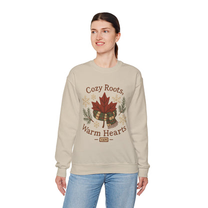 Cozy Roots Crewneck Sweatshirt: Warm Hearts Gift, Fall Fashion, Winter Apparel, Unisex Sweatshirt, Holiday Sweater