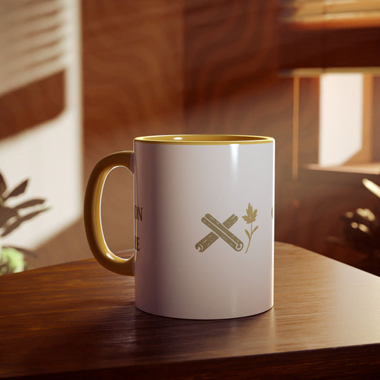 Cinnamon & Culture Accent Mug, Cozy Coffee Cup for Tea Lovers, Perfect Gift for Friends, Coffee Mug for Home, Unique Kitchen Decor