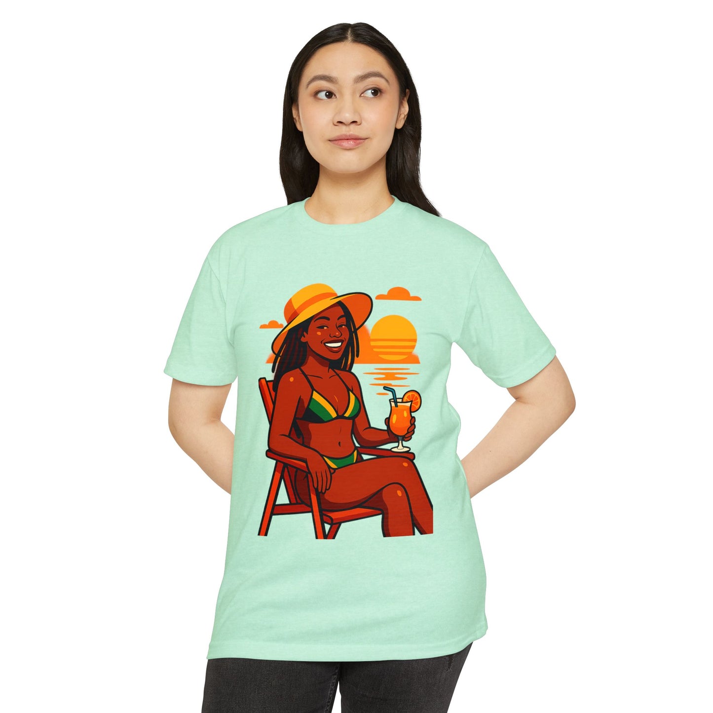 Summer Vibes T-Shirt, Beachwear, Vacation Tee, Casual Shirt, Gift for Her, Tropical Graphic T-shirt