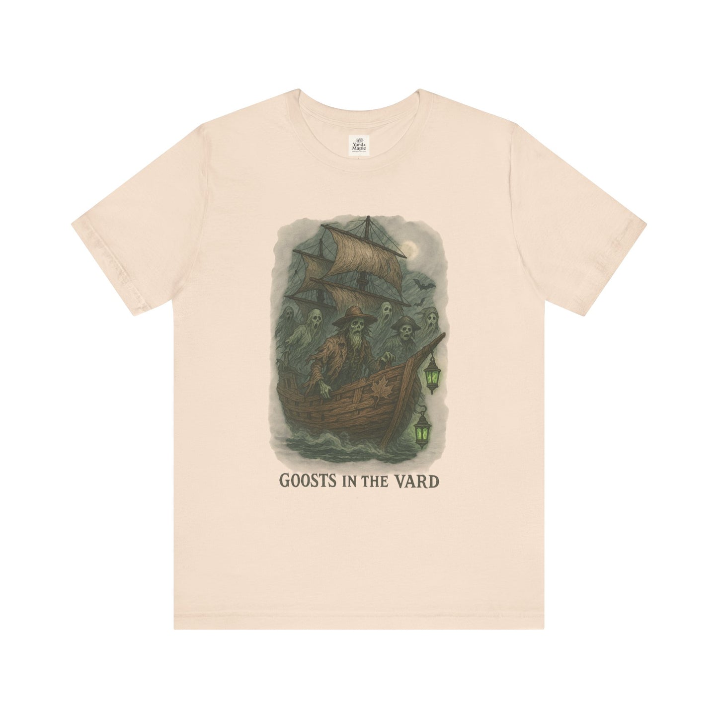 Haunted Ship Short Sleeve Tee - Spooky Halloween T-Shirt, Ghosts in the Yard Design, Unisex Shirt, Perfect for Trick or Treat, Ghost [...]