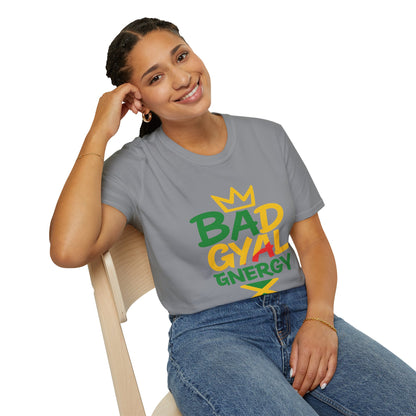 Unisex Softstyle T-Shirt with 'BADGYAL' Design, Casual Wear, Gift for Music Lovers, Summer Vibes, Festival Fashion